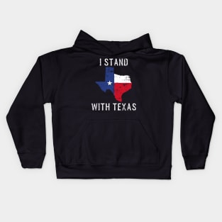 I Stand With Texas Vintage Flag Texas Kids Hoodie